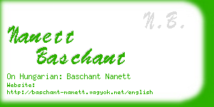 nanett baschant business card